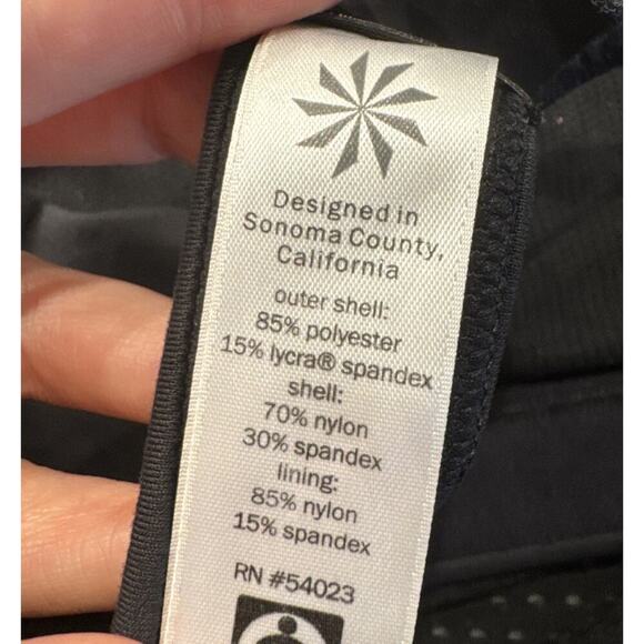 Athleta Sculptek Support Tank Top Womens Size XS Black Open Back Bra Gym Workout - Picture 6 of 7